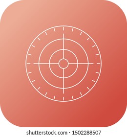 Beautiful Target Line Vector Icon