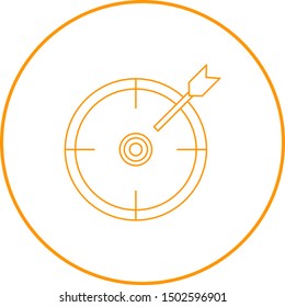 Beautiful target line Vector icon