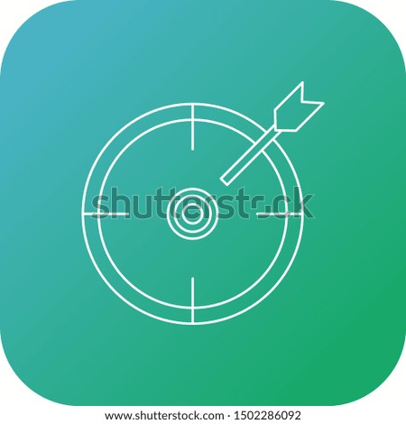 Beautiful target Line Vector Icon