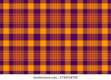 Hermoso fondo de textura de tartán, tela árabe a cuadros sin costuras. Patrón de Vector textil a cuadros tribales en la paleta de colores púrpura y brillante.