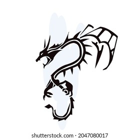 hermoso tatuaje de un dragón