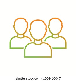 Beautiful Teamwork Vector line icon
