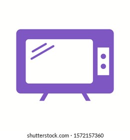 Beautiful Television Glyph Vector Icon