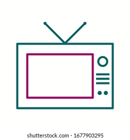 Vektorillustration mit schönem Fernsehgerät