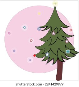 beautiful template of Christmas tree 
