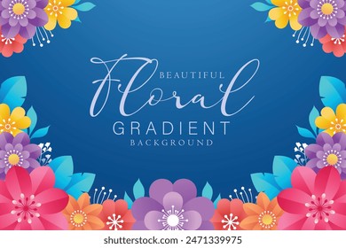 Beautiful Template Colorful floral gradient background