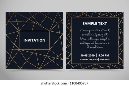 Beautiful template with geometric, line decoration vector