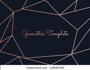 Beautiful template with geometric, line decoration vector