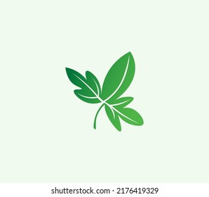A beautiful template for a logo on the theme of ecology.