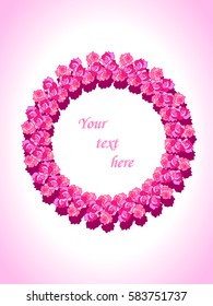 Beautiful template with roses for cards
