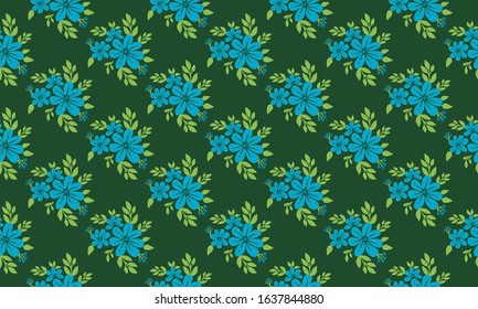 Beautiful template for spring, with elegant leaf and flower pattern background.