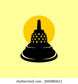 Hermoso logotipo de templo o icono de templo