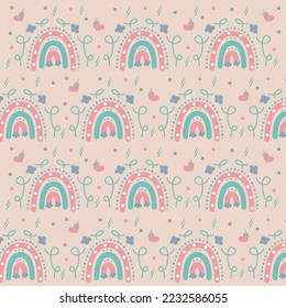 beautiful and tender rainbow background drawing