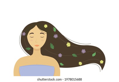 髪 女性 なびく のイラスト素材 画像 ベクター画像 Shutterstock