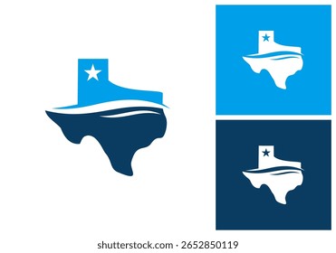 Beautiful Texas Wave Logo Vector