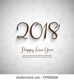 Beautiful text 2018 new year background