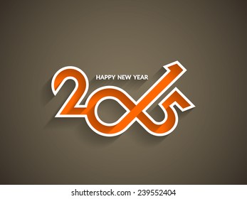 Beautiful text design of happy new year 2015 on dark background. 