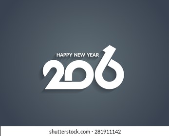 Beautiful text design of happy new year 2016.