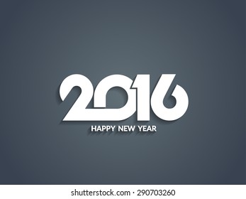 Beautiful text design of happy new year 2016.