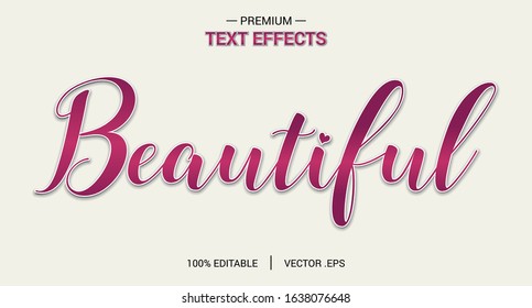 Beautiful Text Effect Vectors Set Elegant Stock Vector (Royalty Free ...