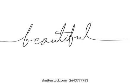 Beautiful text font calligraphy hand written lettering script black color object icon beautiful pretty skincare face cosmetic fashion happy freshness healthy beautiful model wedding greeting classic 