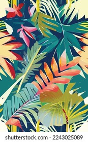 Beautiful textile pattern with flowers and leaves. Floral plant pattern for fabric. Vector background for your design.
