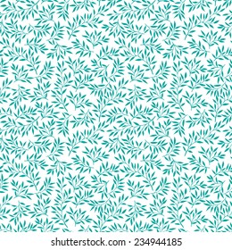 Beautiful textile pattern with leaves. Decorative natural background. Abstract vector illustration.