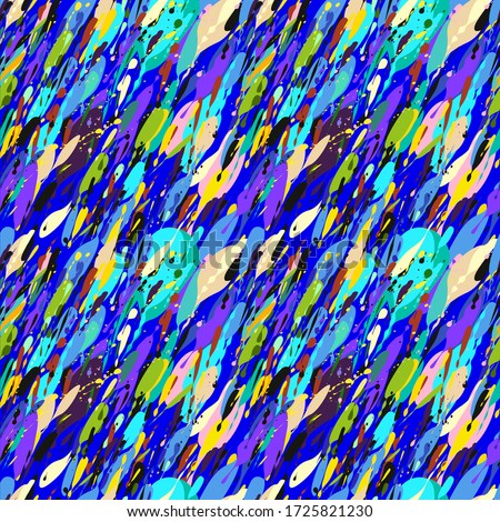 beautiful texture of splattered paints. Seamless vector pattern with bright splashes with traces of paint on canvas. abstract scenic background