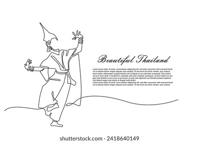 beautiful Thai background. Thai tourist background, Thai women dancing traditional. Background for traveling to Thailand