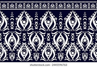 Schönes Thai nahtloses Muster. Traditioneller Thai-Stil. Inspiriert von thailändischem Lotus. Design für Stoff, Textil, Stickerei, Bekleidung, Bekleidung, Hintergrund, Bildschirmhintergrund.