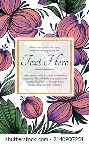 Beautiful thank you card with composition of hand drawn ukrainian flowers.