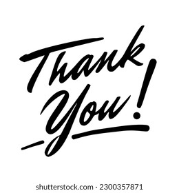 Beautiful "Thank you" lettering in vector art format, suitable for any design project.