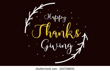 Beautiful thanks giving banner  vector