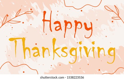 Beautiful thanksgiving banner with grunge background 