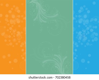 Beautiful three color background design