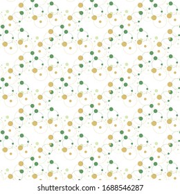 Beautiful three color circle shape in the white background seamless surface pattern