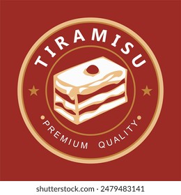 beautiful tiramisu logo and lettering. tiramisu vector for bakery, cafe, cake shop, etc