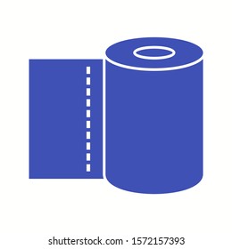 Beautiful Tissue Roll Glyph Vector Icon