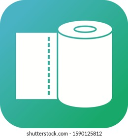Beautiful Tissue Roll Glyph Vector Icon