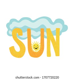 Beautiful Title Sun Vector Illustration Stock Vector (Royalty Free ...