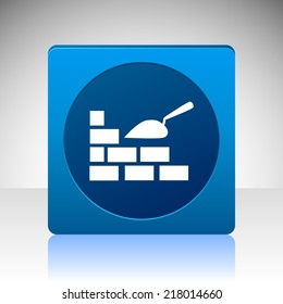 Beautiful Tools Bricks Wall And Scoop web icon