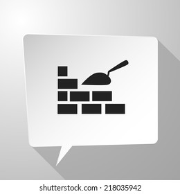 Beautiful Tools Bricks Wall And Scoop web icon