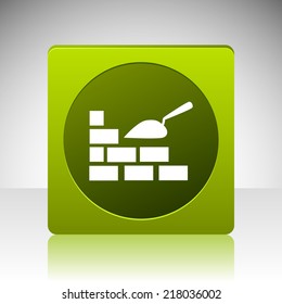 Beautiful Tools Bricks Wall And Scoop web icon