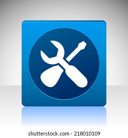 Beautiful Tools Wrench And Screwdriver web icon