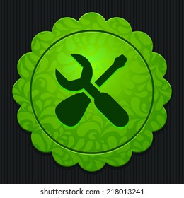 Beautiful Tools Wrench And Screwdriver web icon