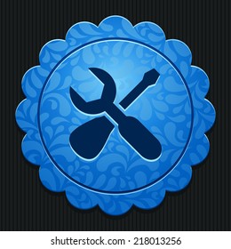 Beautiful Tools Wrench And Screwdriver web icon