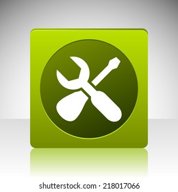 Beautiful Tools Wrench And Screwdriver web icon