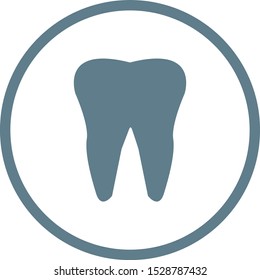 Beautiful Tooth Vector Glyph icon