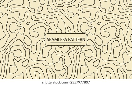 Beautiful Topographic Line Pattern with Abstract Contours in Subtle Colors vector art for Modern backgrounds and digital fabric 