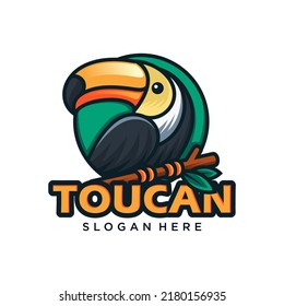 Hermosa plantilla de vectores de diseño con logotipo Toucan Bird